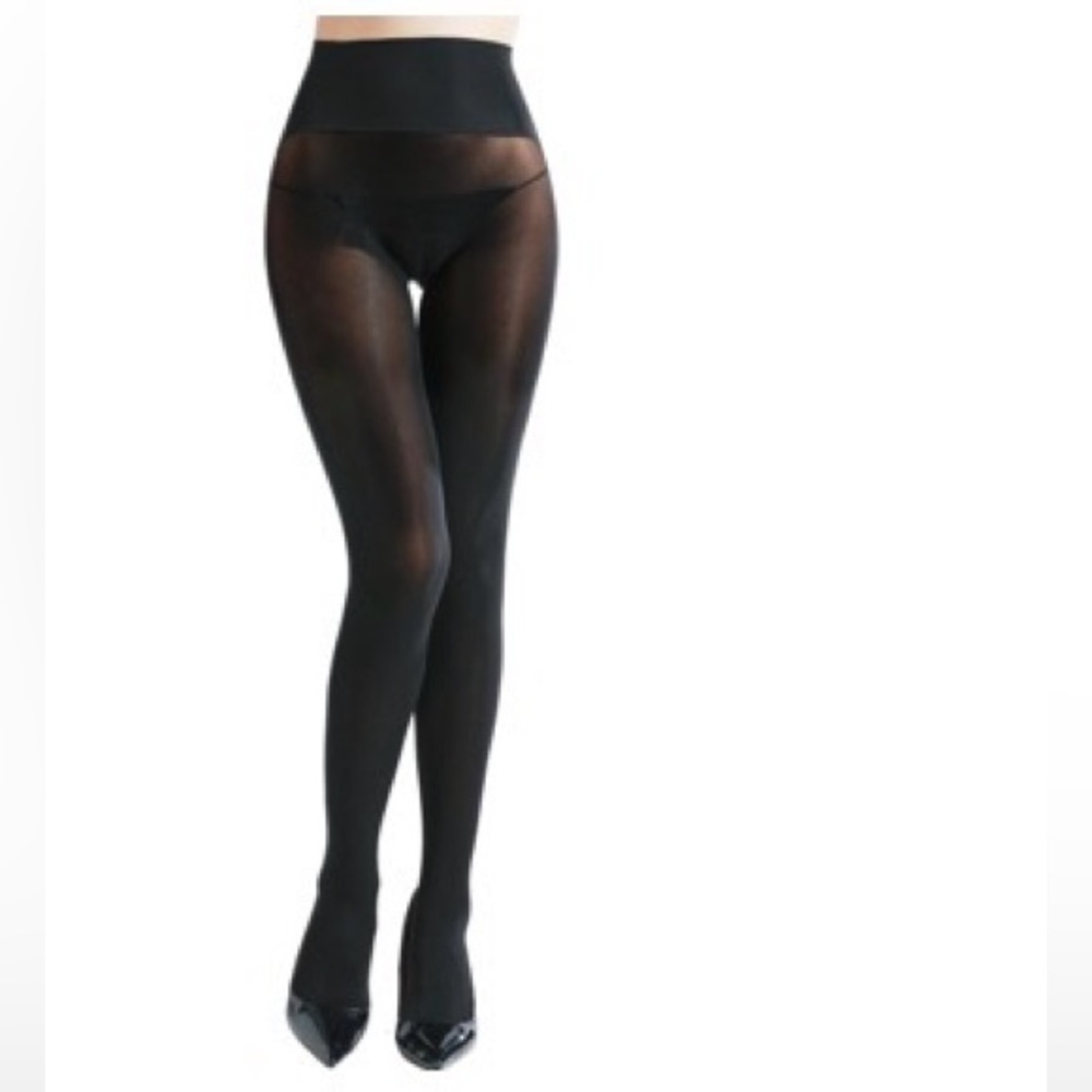 Black Opaque Tights Control top Sz L Women’s